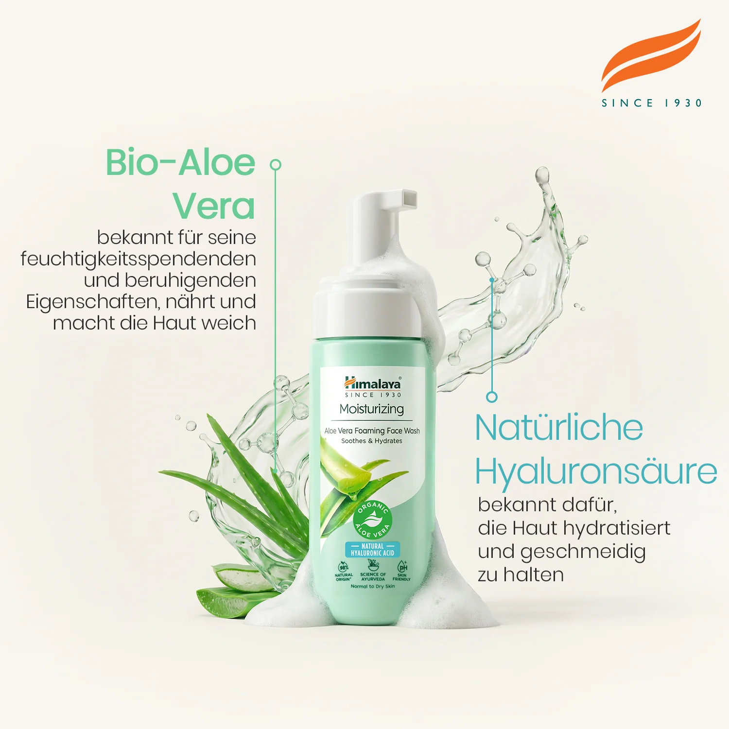 Himalaya Feuchtigkeitsspendendes Aloe Vera Gesichtswaschmittel, 150 ml - Image 3