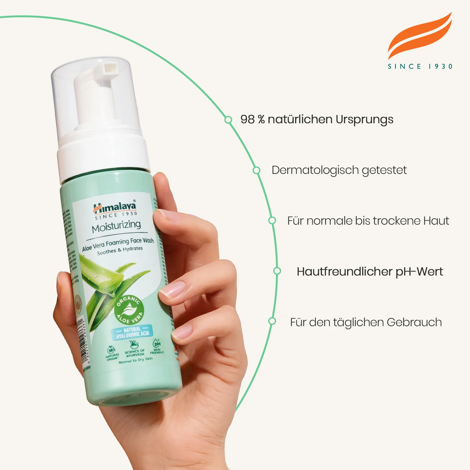 Himalaya Feuchtigkeitsspendendes Aloe Vera Gesichtswaschmittel, 150 ml - Image 4