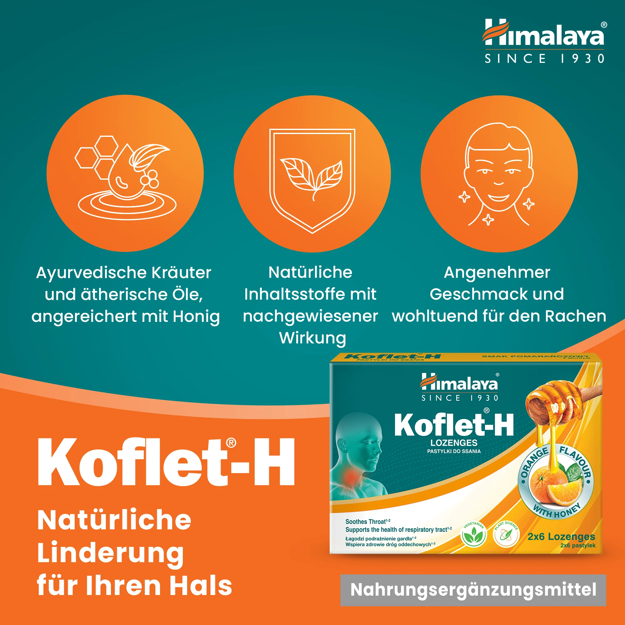 Himalaya Koflet-H Orange - Lozenges 2x6s - Image 4